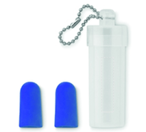 Ensemble d'écouteurs dans un tube en plastique